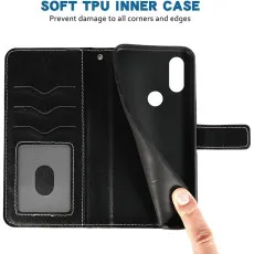 honor x7b leather wallet case with  soft inner tpu