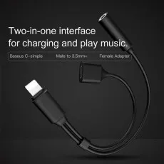 2 in 1 Audio and Charger Adapter 8 Pin To 3.5 MM Jack Charger For Apple iPhones