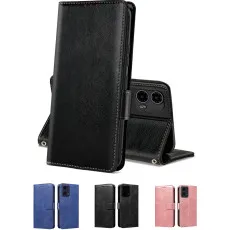 moto g45 leather wallet case