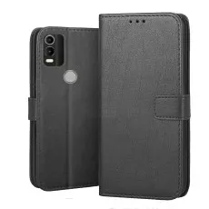 Leather Wallet Case For Nokia C21 Plus With 2 Pack Tempered Glass - Full Protection