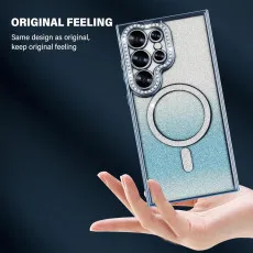 Magnetic Glitter phone Case for Samsung Galaxy S25 Ultra Compatible with MagSafe - Protective Cover