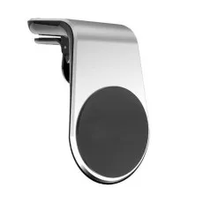 Magnetic Car Phone Holder L-Shaped Silver Universal Mount Stand UK