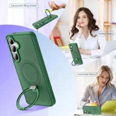 Samsung Galaxy S25 MagSafe Case with 360° Magnetic Ring Stand
