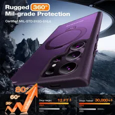 Samsung Galaxy S25 Ultra Magsafe Ring Case in Purple With Full Drop Protection