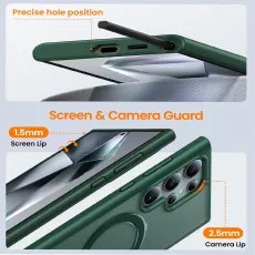 Samsung Galaxy S25 Ultra Magsafe Ring Case in Green With Screen and camera Protection