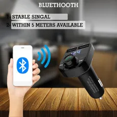 X8 Bluetooth Car FM Transmitter with Dual USB & Hands-Free Calls - Stream & Drive