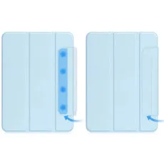 Slim iPad 10th Gen Case 2022, Auto Wake/Sleep, Touch ID, Sky Blue Stand Cover | UK