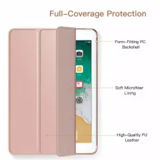 iPad 10th Gen 2022 Case, Slim TPU Stand Cover, Smart Folio Protective Leather Case – Rose