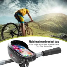 Secure phone pouch for cycling