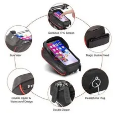 Motorcycle storage bag for smartphones