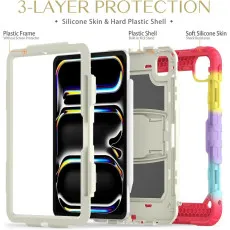 Red Rainbow iPad Air 4/Pro 11 (2022) Case – Shockproof, Slim Folio Stand, Stylish & Durable