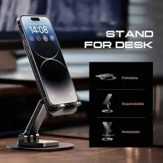 Adjustable 360° Mobile Stand | Anti-Slip Foldable Holder for Phones & Tablets