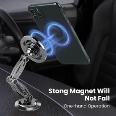 Universal 360° Magnetic Multifunctional Car Dashboard Mobile Phone Holder with Metal Ring