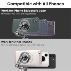 Universal 360° Magnetic Multifunctional Car Dashboard Mobile Phone Holder with Metal Ring