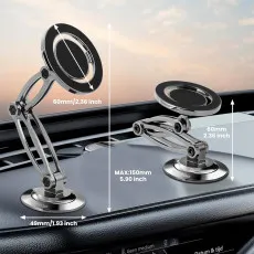 Universal 360° Magnetic Multifunctional Car Dashboard Mobile Phone Holder with Metal Ring