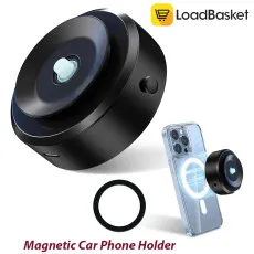 360° rotating magnetic and vacuum suction phone holder