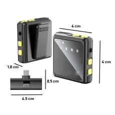 Wireless USB-C Microphone for Audio and Video Recording Slim Design