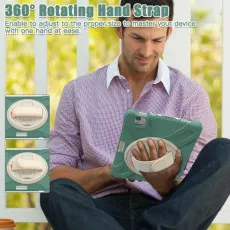 Premium Shockproof Rugged Case for iPad Pro 11/Air 4 – Durable with Kickstand, Teal Beige | UK