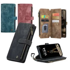 Premium PU Leather Wallet Case for iPhone 16 Pro Max with Card Holder and Zipper