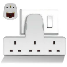 3-way multi-plug adapter UK