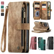 iPhone 15 Leather Wallet Case With Card Slots