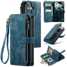 Zipper Wallet Case for iPhone 16 Pro Max, 16 Plus, 16 Pro - Stylish Cover with ID Card Slots