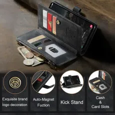 Samsung S24 Leather zipper wallet luxury all feacuter with all case