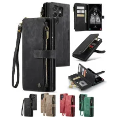 Samsung Galaxy S23 Ultra leather wallet Zipper cases