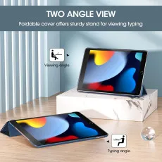 iPad 10.2inch 7th-8th-9th Generation Smart Case With Tri-fold Leather Shell