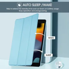 iPad 10.2inch 7th-8th-9th Generation Smart Case With Tri-fold Leather Shell