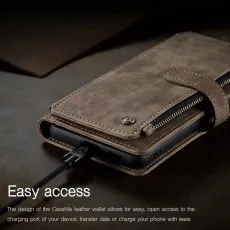 Samsung s23 leather wallet zipper case for Easy access