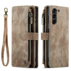 Leather wallet case for Samsung s23 brown case