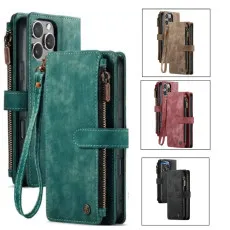 iPhone 13 Pro Max Zipper Wallet Case With Card Slots