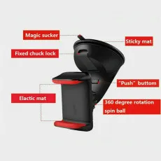 Phone Car Holder 360 Rotatable Amazing Windshield Adhesive Mount Stand