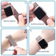 Magnetic Stainless Steel Watch Band Adjustable Quick Release Strap for Men Women