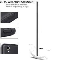 Apple iPad Pro 10.5-Inch 2017 Leather Smart Case with Soft TPU Back