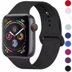 Waterproof and Sweatproof Apple Watch Strap in Black