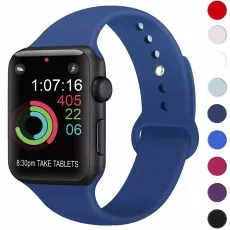 Waterproof and Sweatproof Apple Watch Strap in Navy Blue