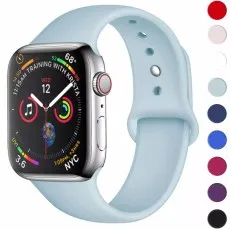 Waterproof and Sweatproof Apple Watch Strap in Sky Blue