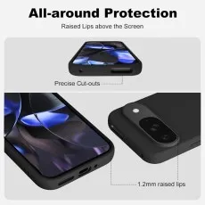 Soft Black TPU Silicone Case for Pixel 9 Pro | Slim & Protective UK Cover
