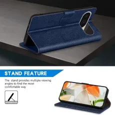 hands free video viewing for google pixel 9 leather wallet case for kickstand