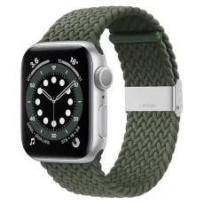 StretchyApple Watch stylish stretchy braided solo loop Woven Buckle Belt