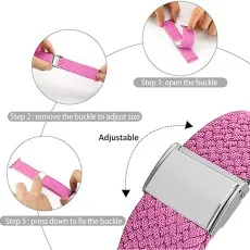 Apple Watch stylish stretchy braided solo loop Woven Strong Buckle Belt