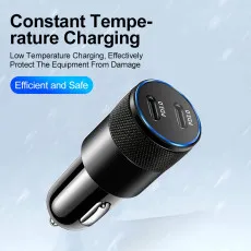 Type C Car Charger Dual Port USB Plug PD 40W QC 3.0 Fast Charging