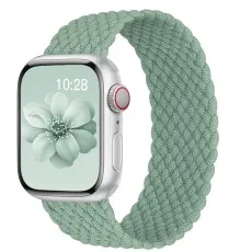Apple Watch breathable woven solo loop band Line Green 42 mm