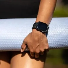 Apple Watch Stretchy woven nylon strap hand view