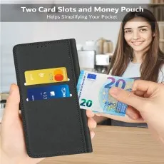 Samsung A36 leather wallet case for Two card slots and money pouch