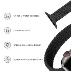 Apple Watch Stretchy woven nylon strap easy attach