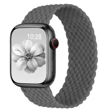 Soft and Breathable Woven Nylon Strap for Apple Watch in grey 38mm