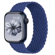 Soft and Breathable Woven Nylon Strap for Apple Watch in Navy 41mm